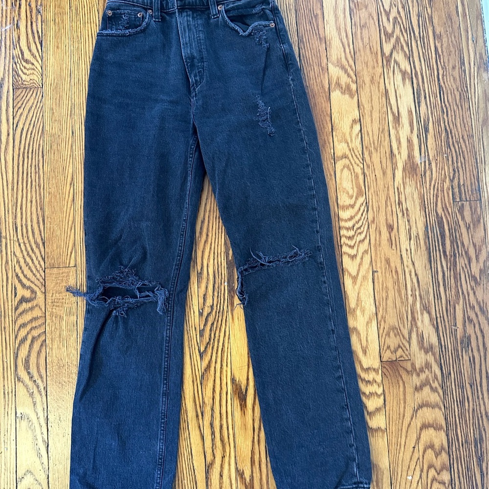 Abercrombie & Fitch Black Ultra High-Rise '90s Straight Jeans